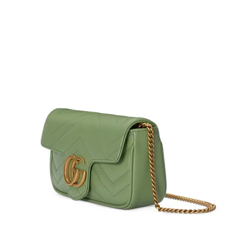 GG Marmont matelassé super Green mini bag