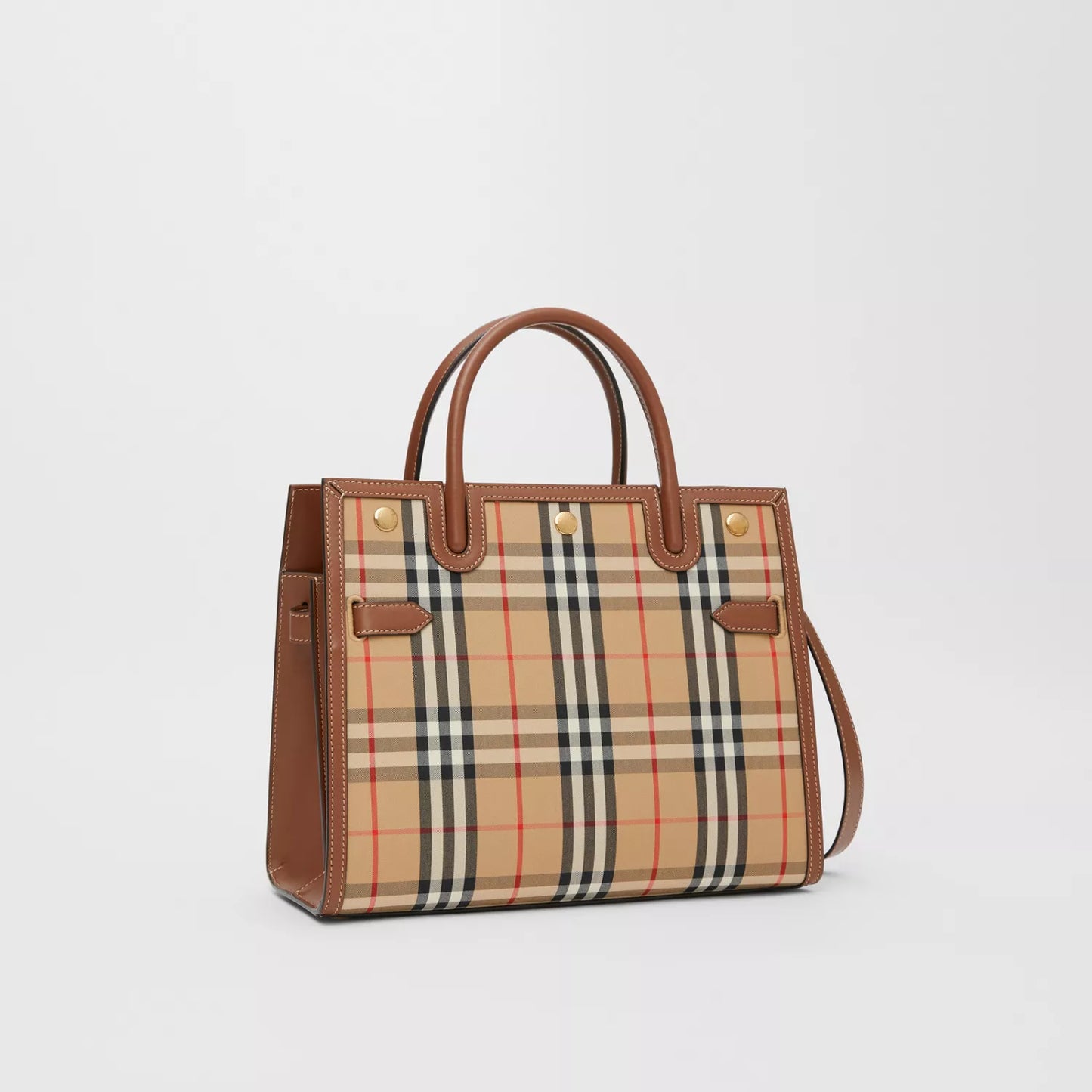 Small Vintage Check Two-handle Title Bag