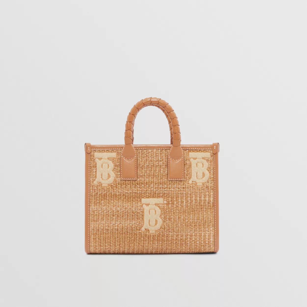 Monogram Raffia-effect Mini Freya Tote