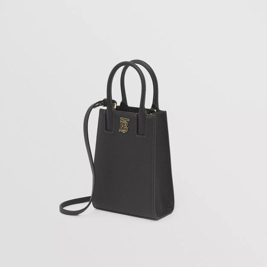 Grainy Leather Micro Frances Tote