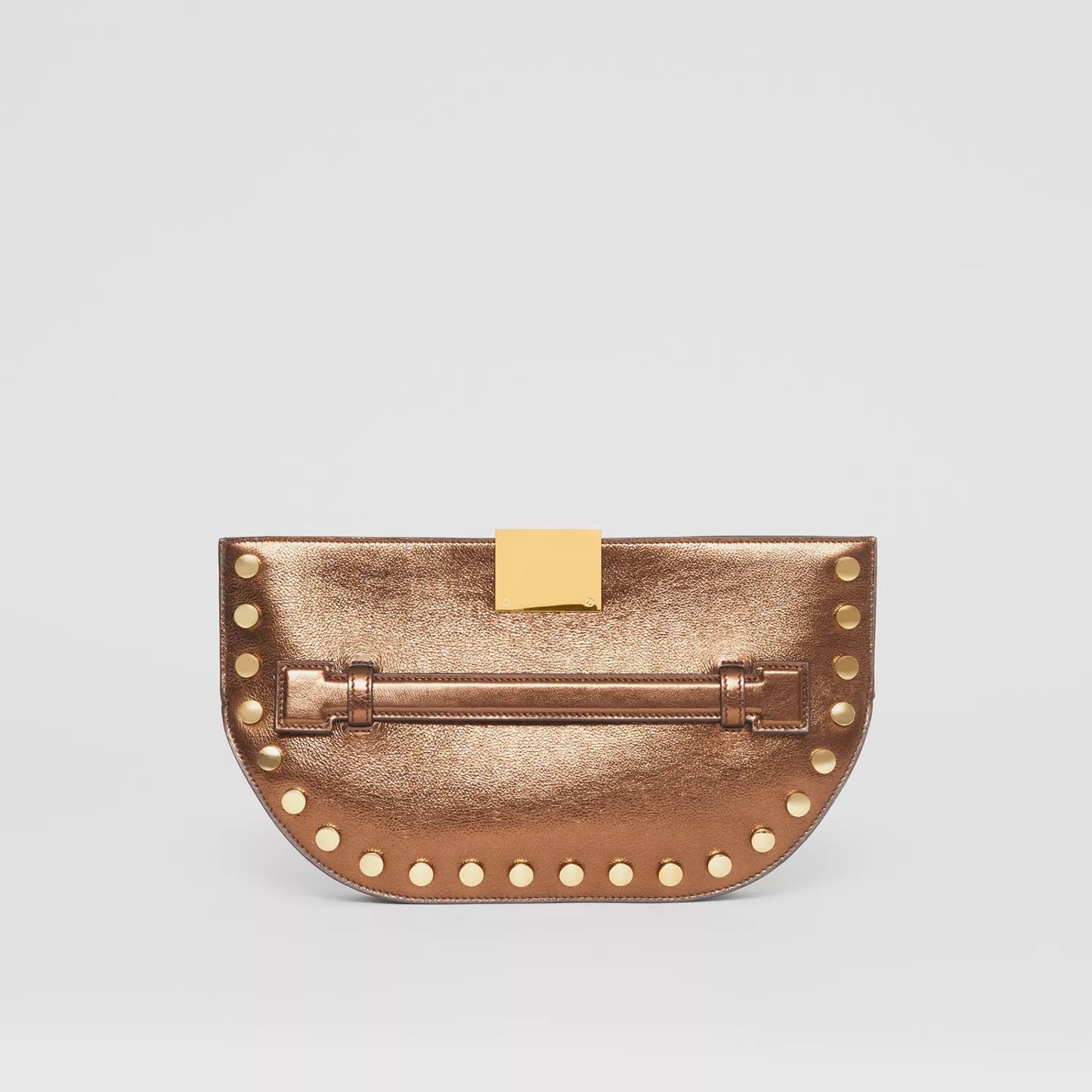 Studded Metallic Leather Olympia Clutch