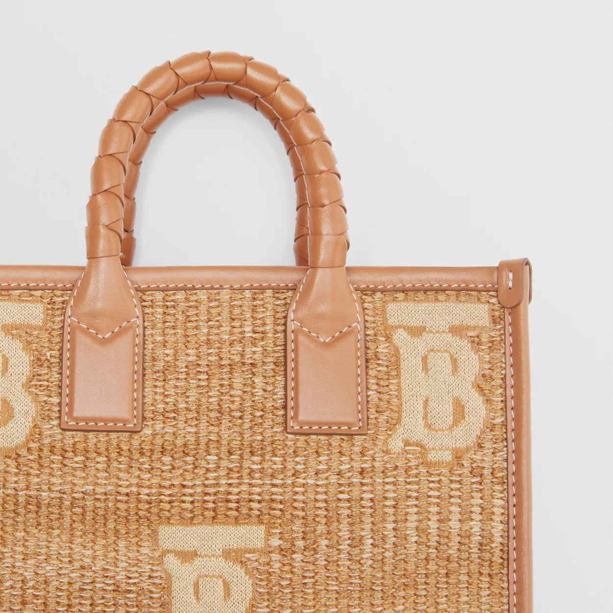 Monogram Raffia-effect Mini Freya Tote