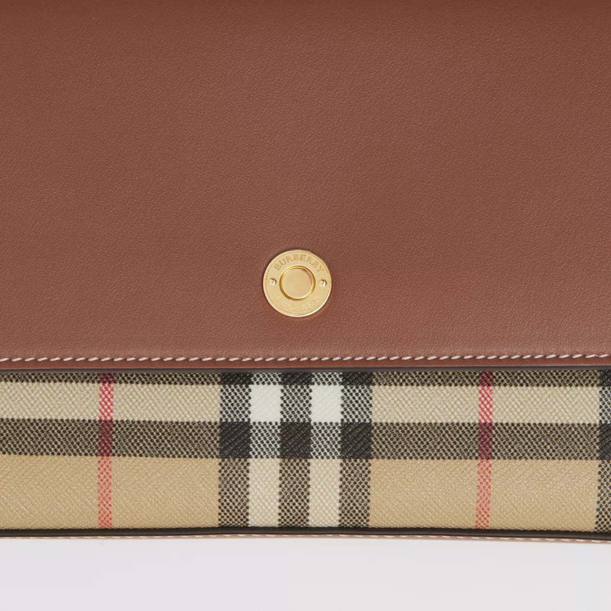 Vintage Check and Leather Penny Bag