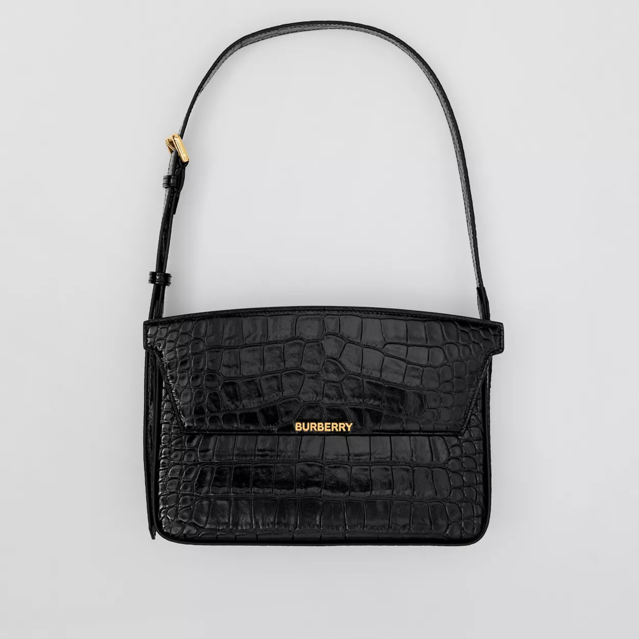 Embossed Leather Catherine Shoulder Bag