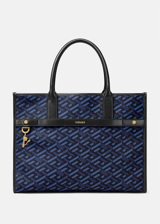 Black Blue LA GRECA SIGNATURE TOTE BAG