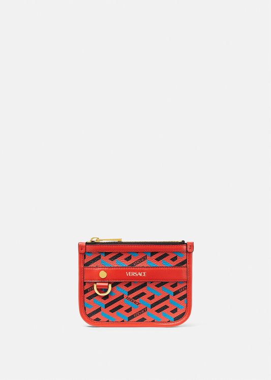 Blue Red LA GRECA SIGNATURE MODULAR POUCH