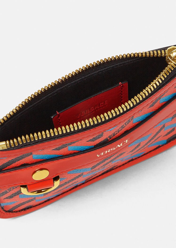 Blue Red LA GRECA SIGNATURE MODULAR POUCH