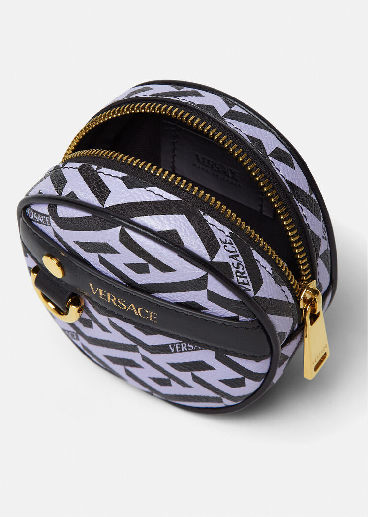 Lilac Black LA GRECA SIGNATURE MODULAR ROUND POUCH