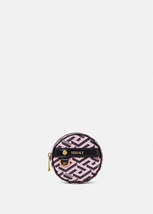 Black Pink LA GRECA SIGNATURE MODULAR ROUND POUCH