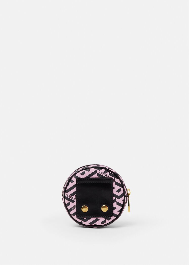 Black Pink LA GRECA SIGNATURE MODULAR ROUND POUCH