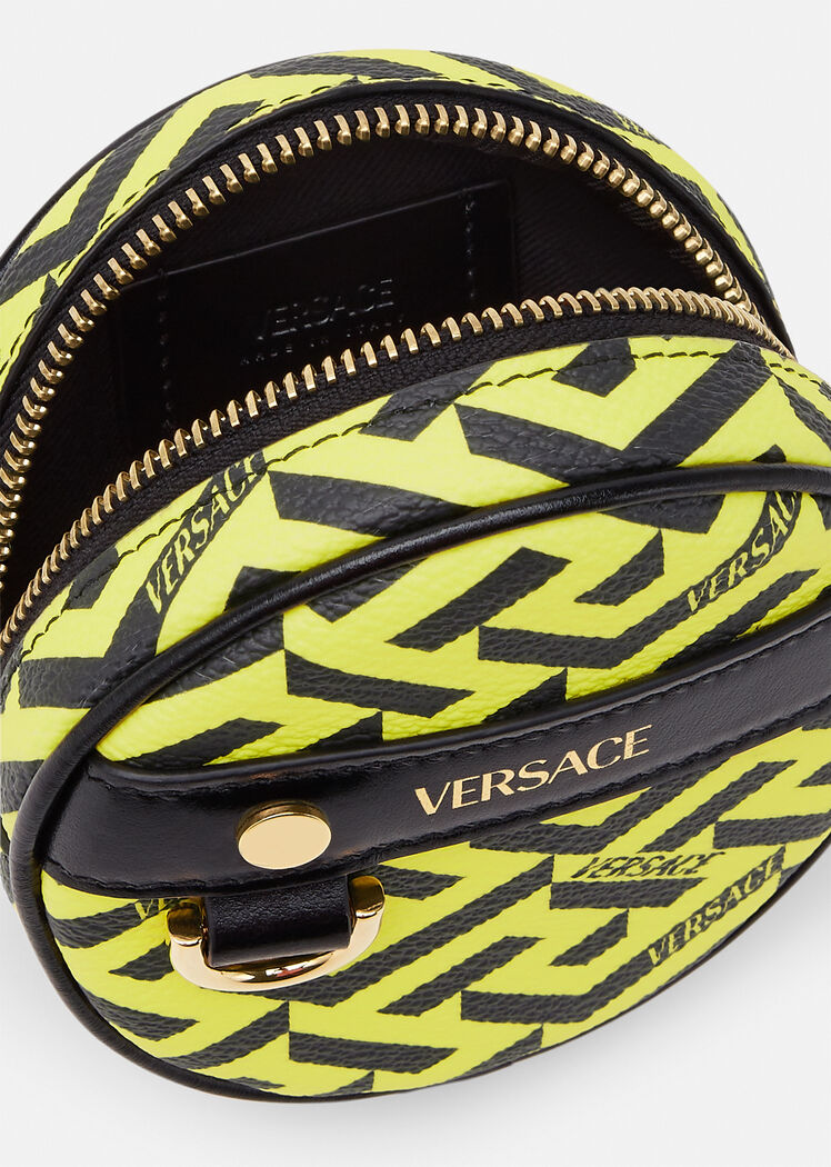 Yellow LA GRECA SIGNATURE MODULAR ROUND POUCH