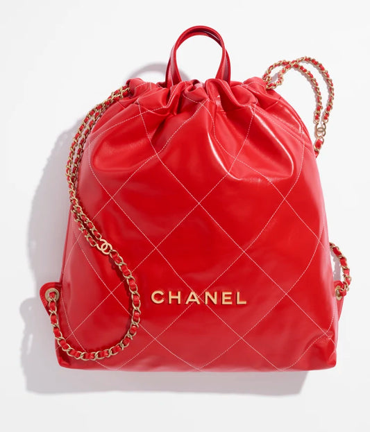 LARGE BACK PACK RED CHANEL 22