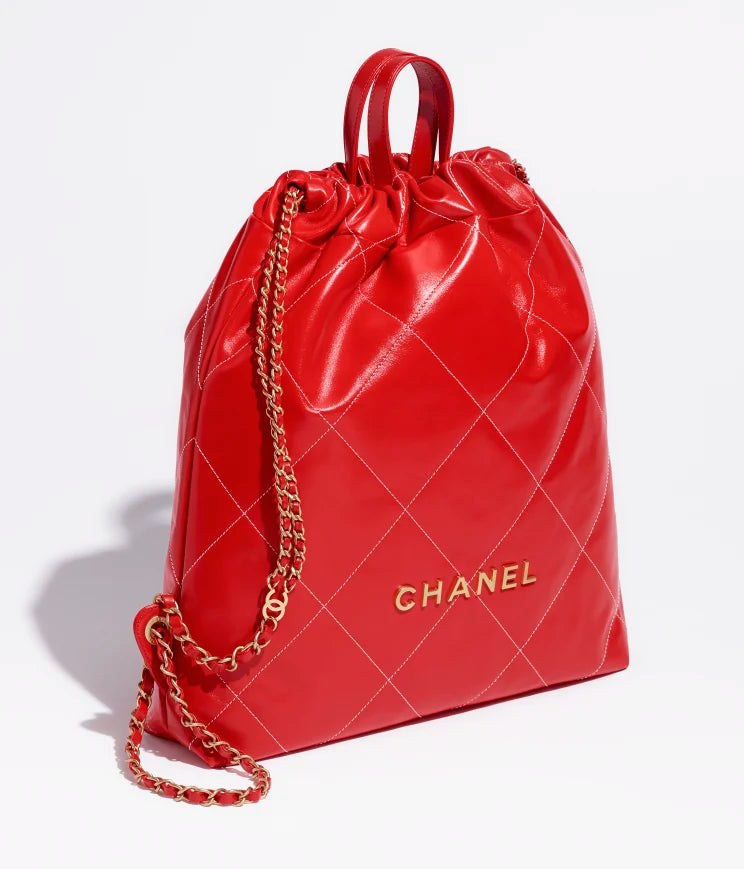 LARGE BACK PACK RED CHANEL 22