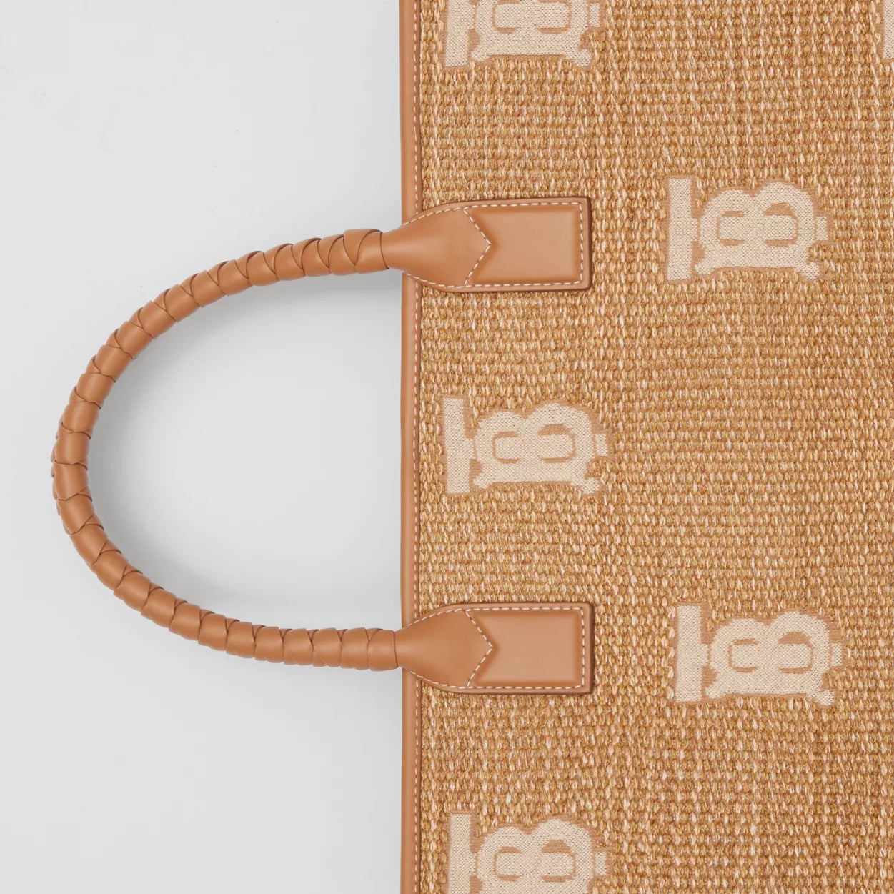 Monogram Raffia-effect Large Freya Tote