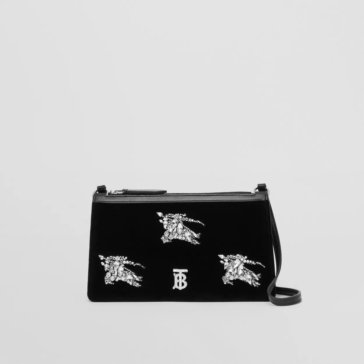 Grainy Leather Mini TB Shoulder Pouch