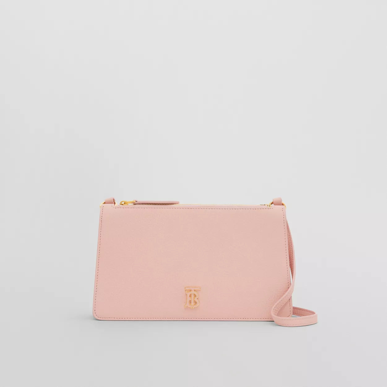 Grainy Leather Mini TB Shoulder Pouch