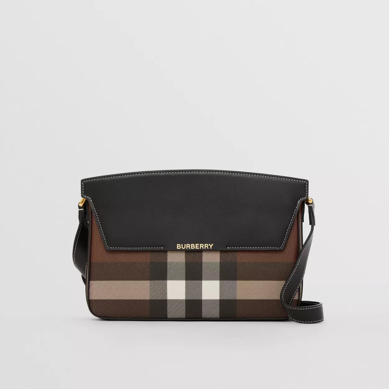 Check and Leather Catherine Shoulder Bag