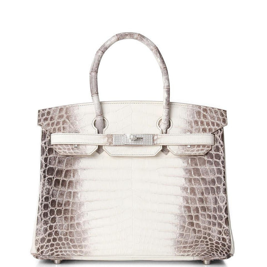 Hermès Birkin 30 Himalaya Niloticus Crocodile Diamond Encrusted Hardware