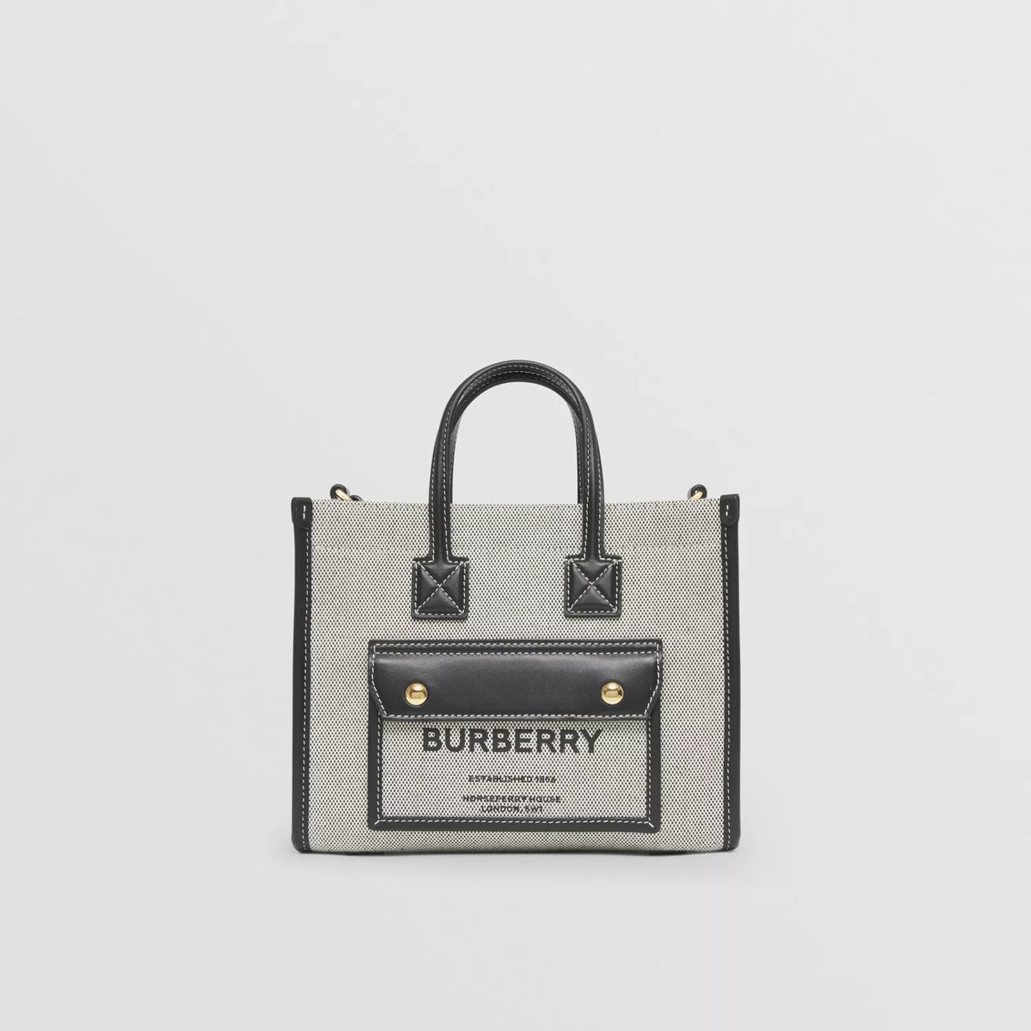 Mini Two-tone Canvas and Leather Freya Tote