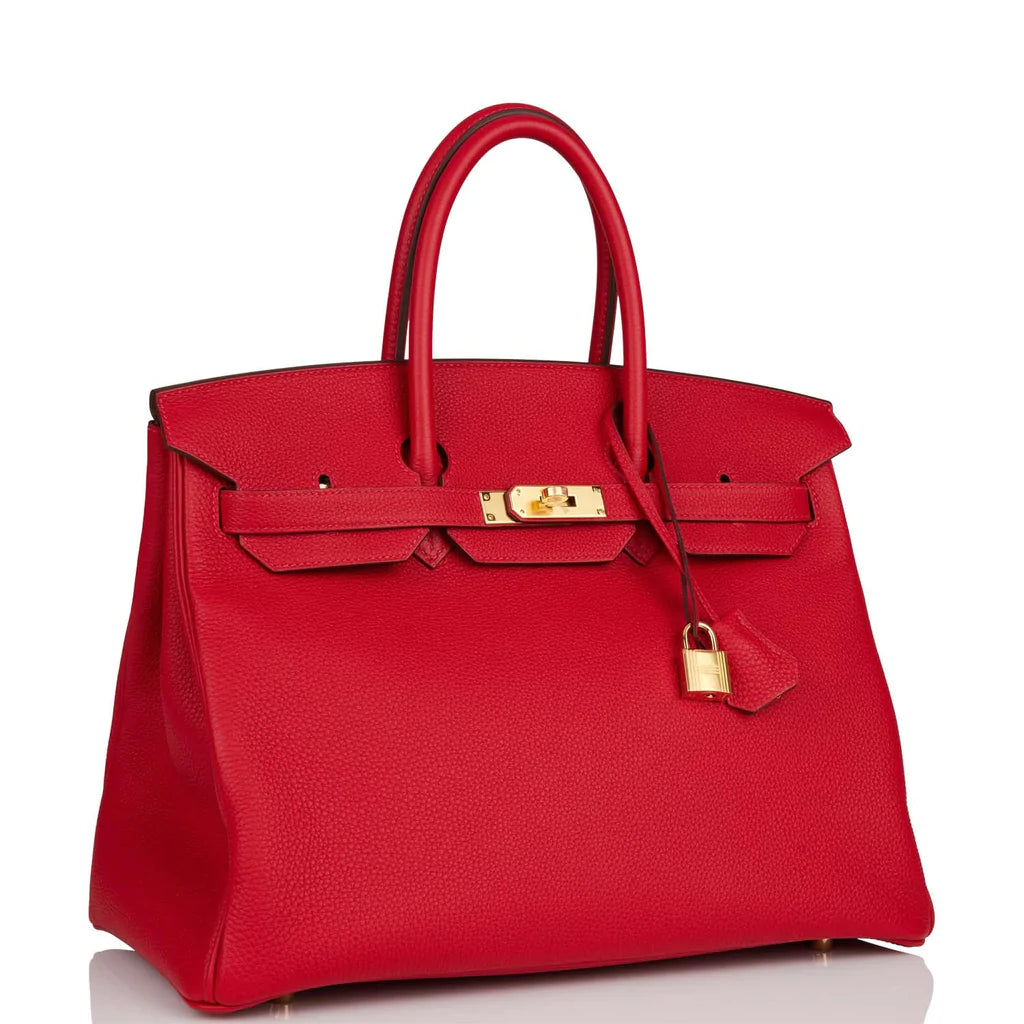 Hermès Birkin 35 Rouge Casaque Togo Gold Hardware