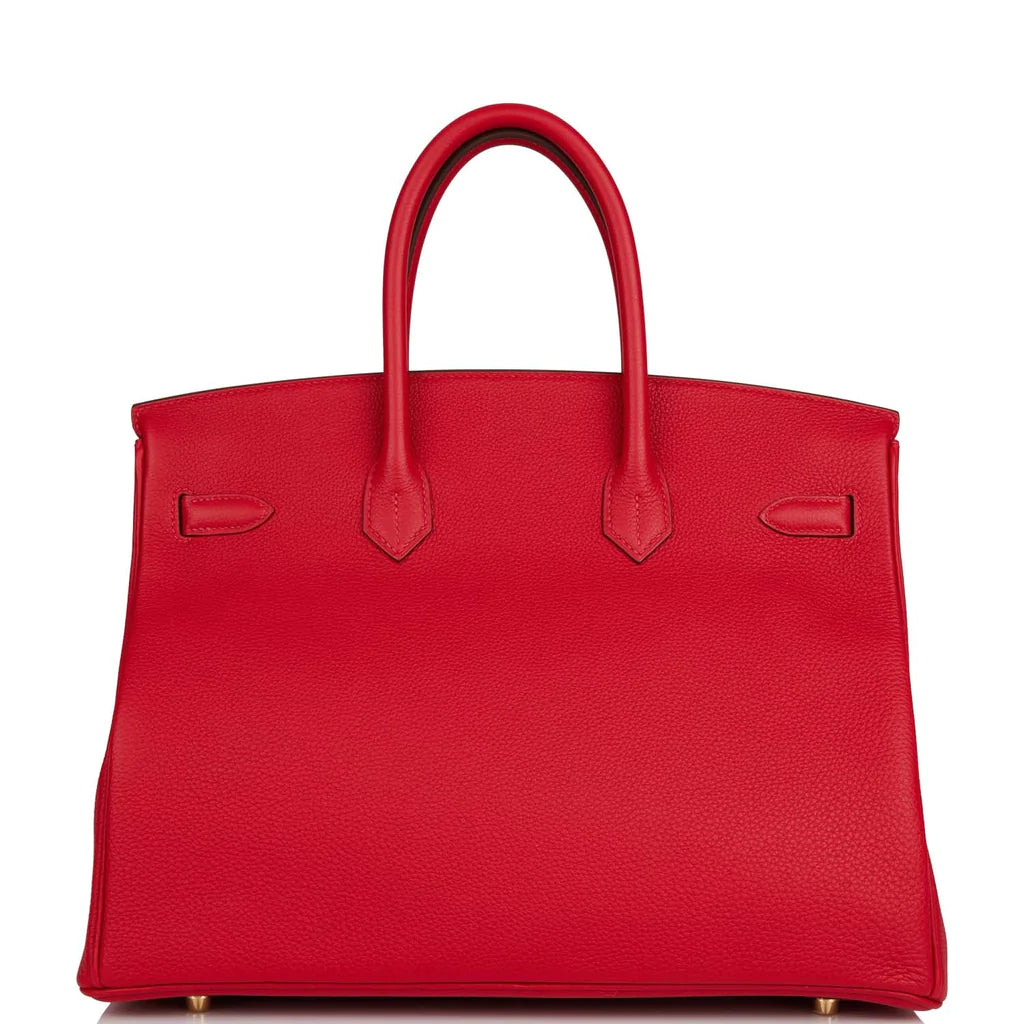 Hermès Birkin 35 Rouge Casaque Togo Gold Hardware