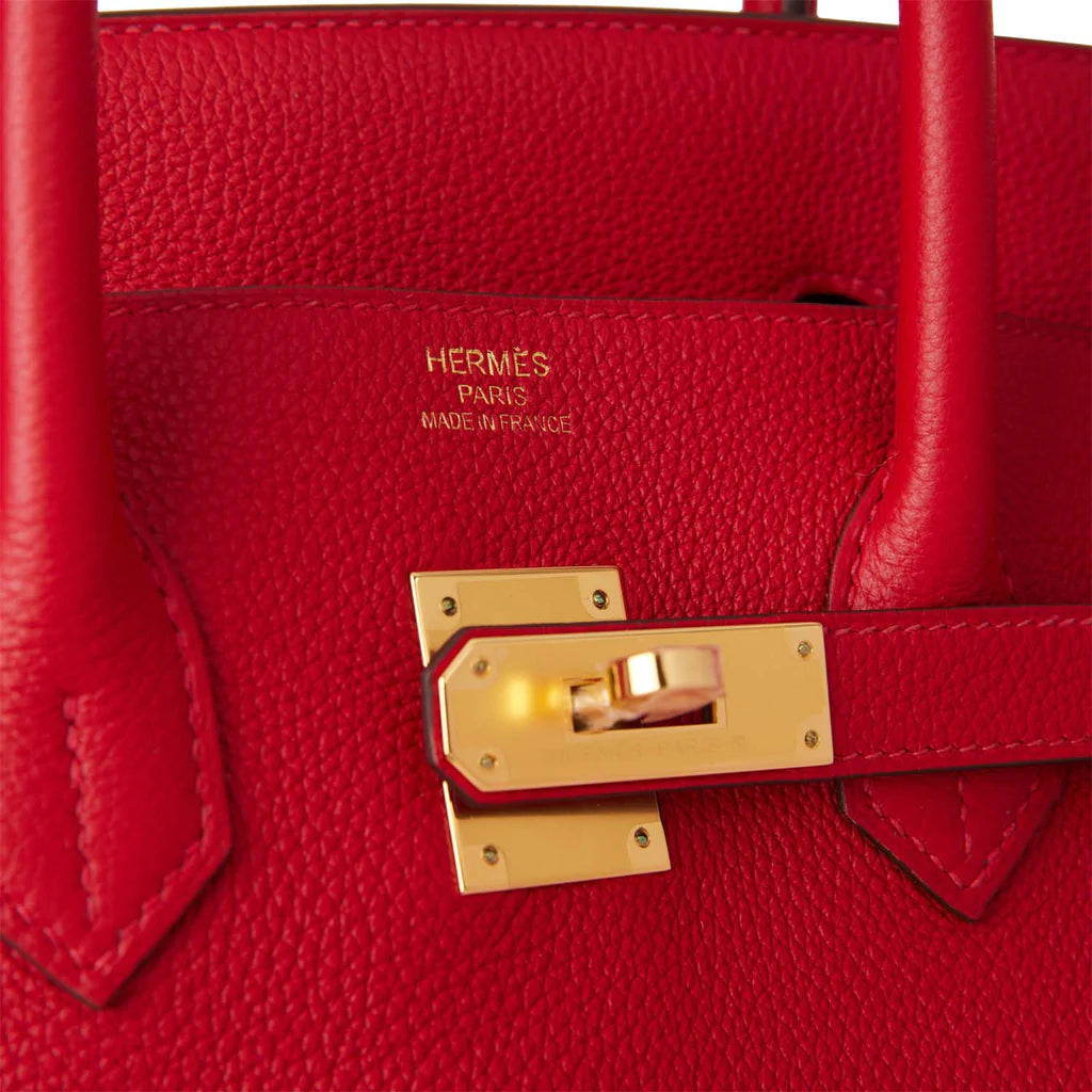 Hermès Birkin 35 Rouge Casaque Togo Gold Hardware