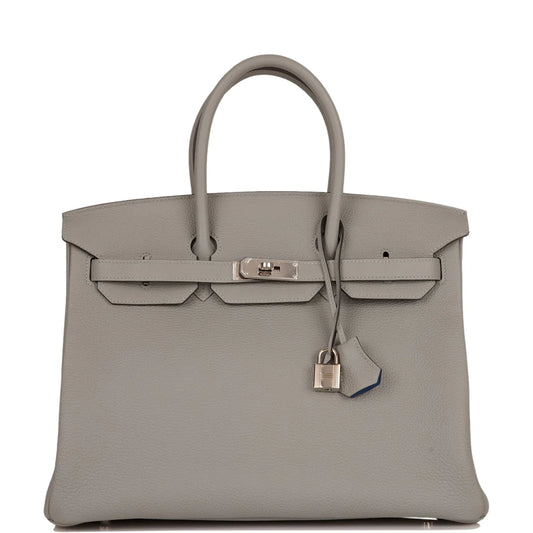 Hermès Birkin 35 Gris Mouette Verso Togo Palladium Hardware