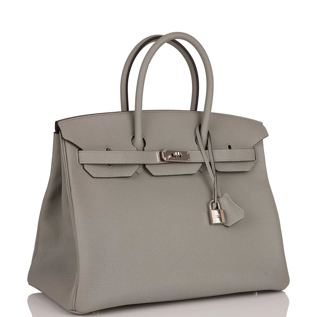 Hermès Birkin 35 Gris Mouette Verso Togo Palladium Hardware