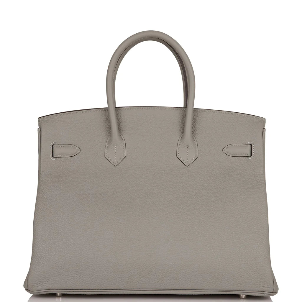 Hermès Birkin 35 Gris Mouette Verso Togo Palladium Hardware