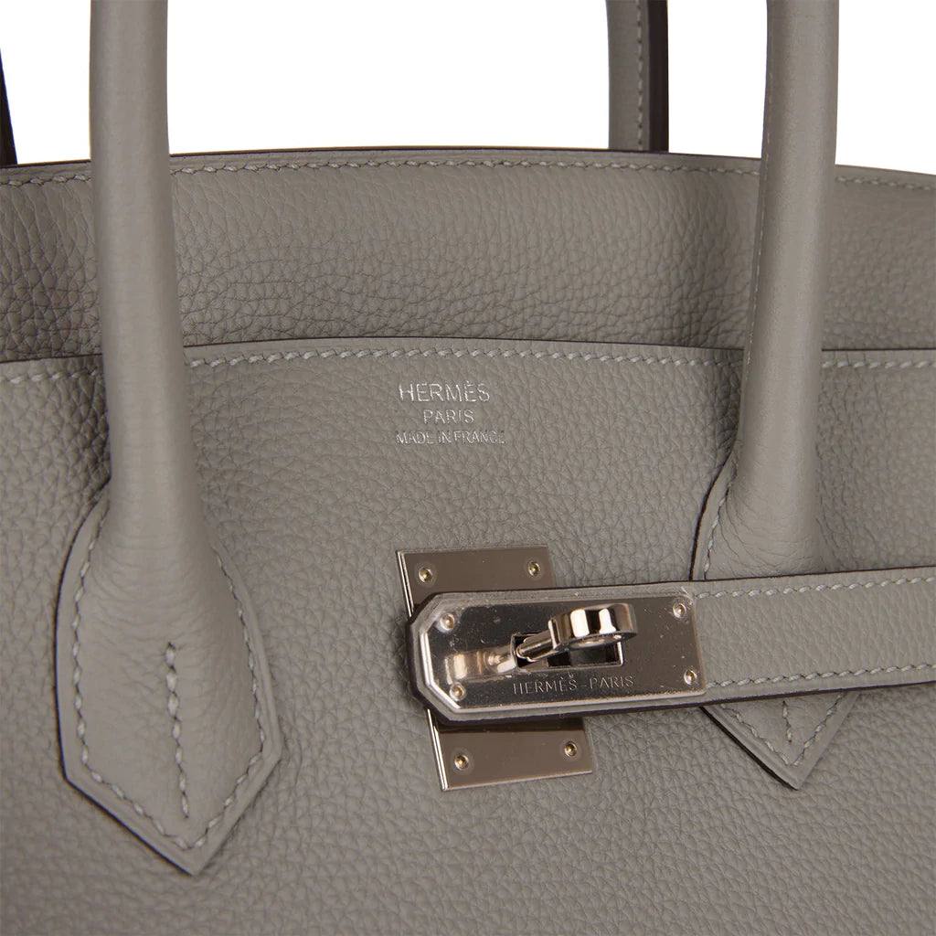 Hermès Birkin 35 Gris Mouette Verso Togo Palladium Hardware