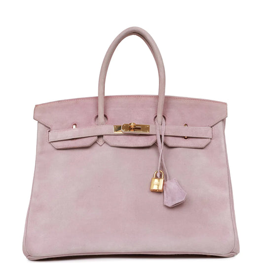 Vintage Hermès Birkin 35 Lilac Doblis Gold Hardware