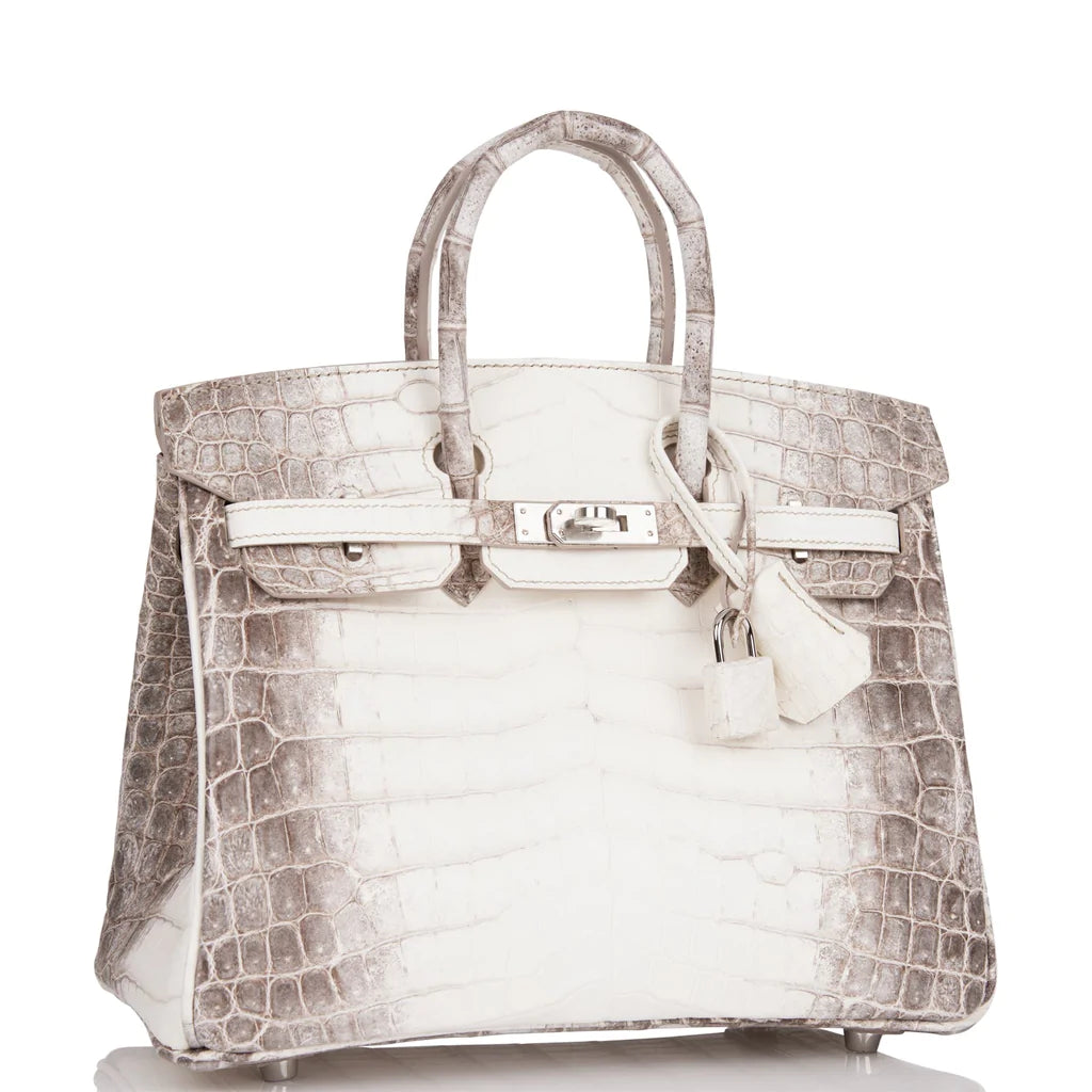 Hermès Birkin 25 Himalaya Niloticus Crocodile Palladium Hardware