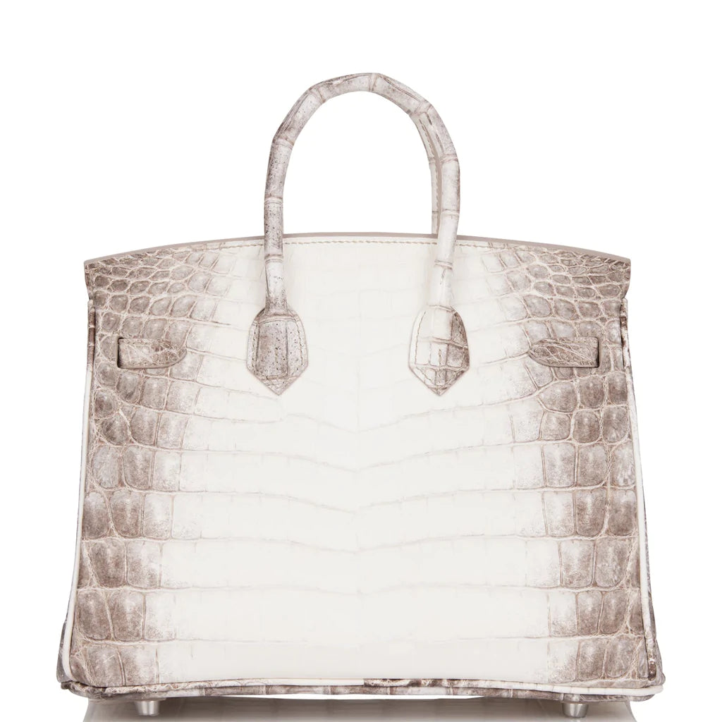 Hermès Birkin 25 Himalaya Niloticus Crocodile Palladium Hardware