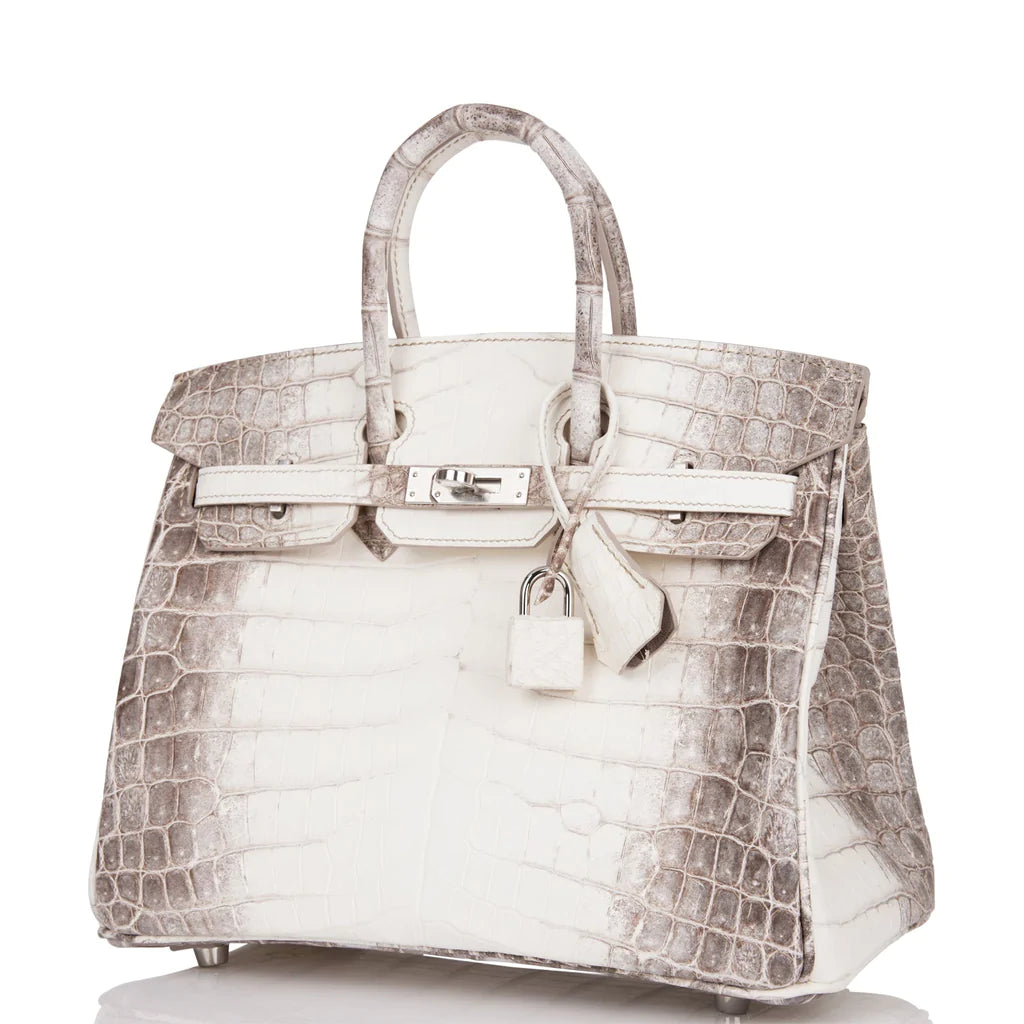 Hermès Birkin 25 Himalaya Niloticus Crocodile Palladium Hardware