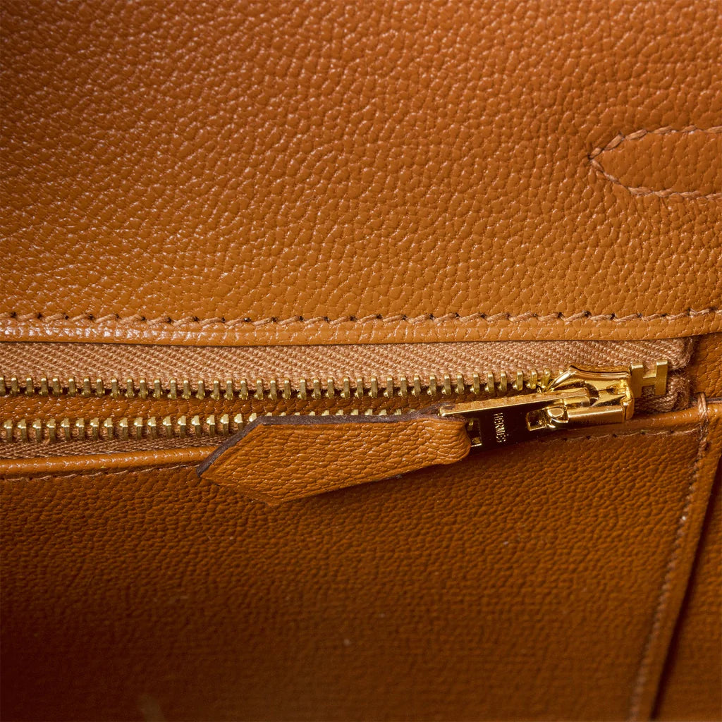 Hermès Special Order (HSS) Birkin Sellier 25 Nata and Gold Epsom Brushed Gold Hardware