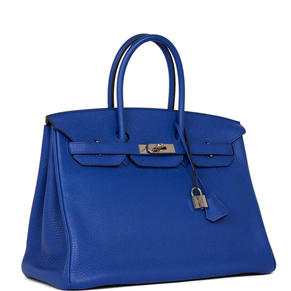 Hermès Birkin 35 Bleu Electric Togo Palladium Hardware