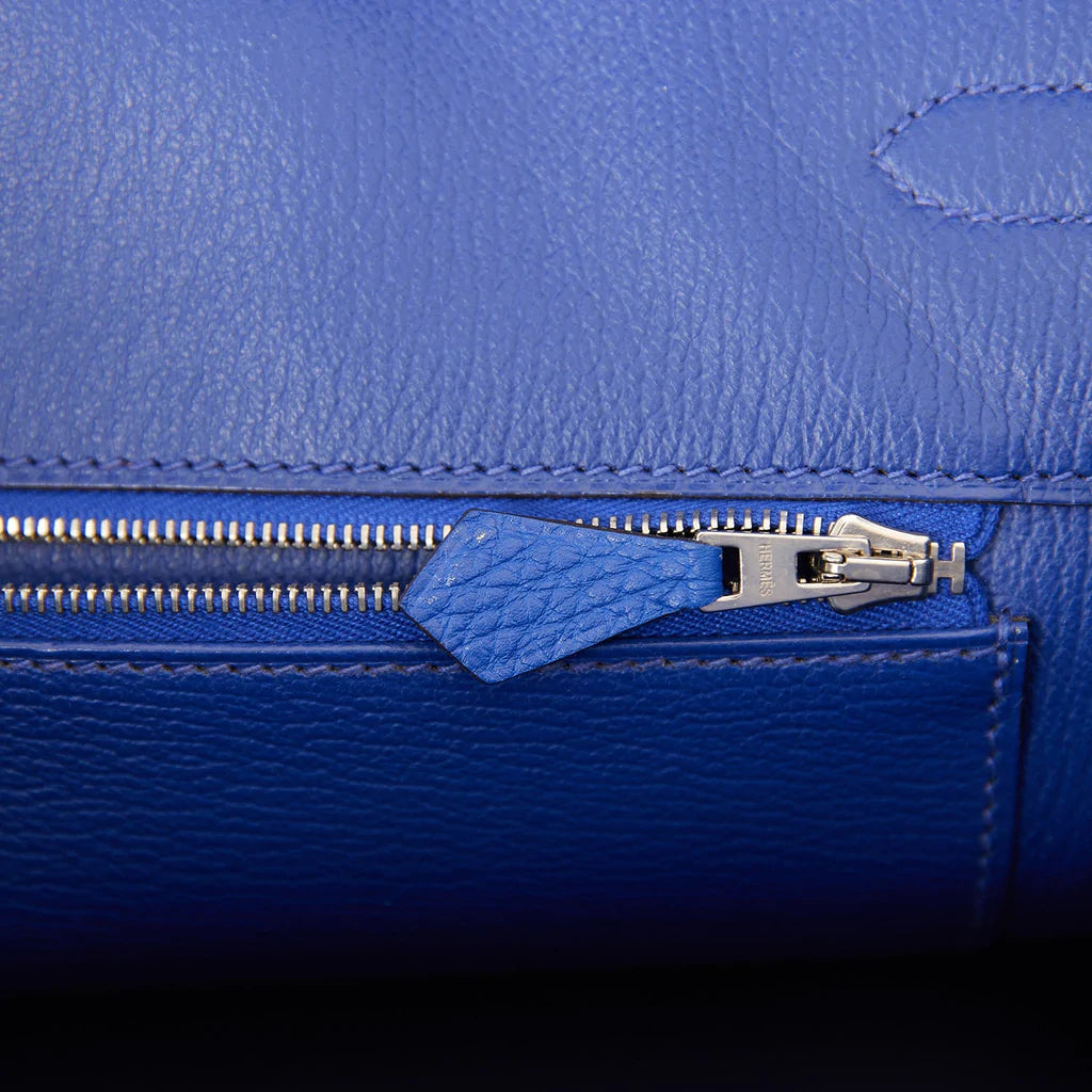 Hermès Birkin 35 Bleu Electric Togo Palladium Hardware