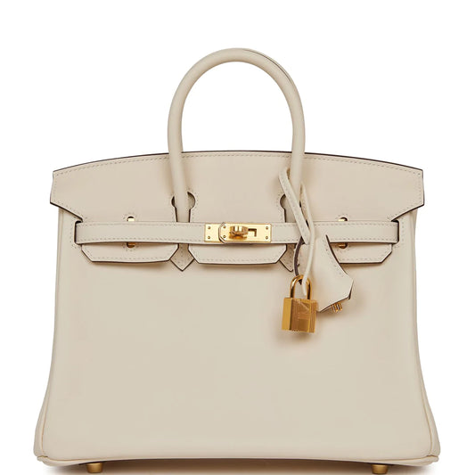 Hermès Birkin 25 Nata Swift Gold Hardware