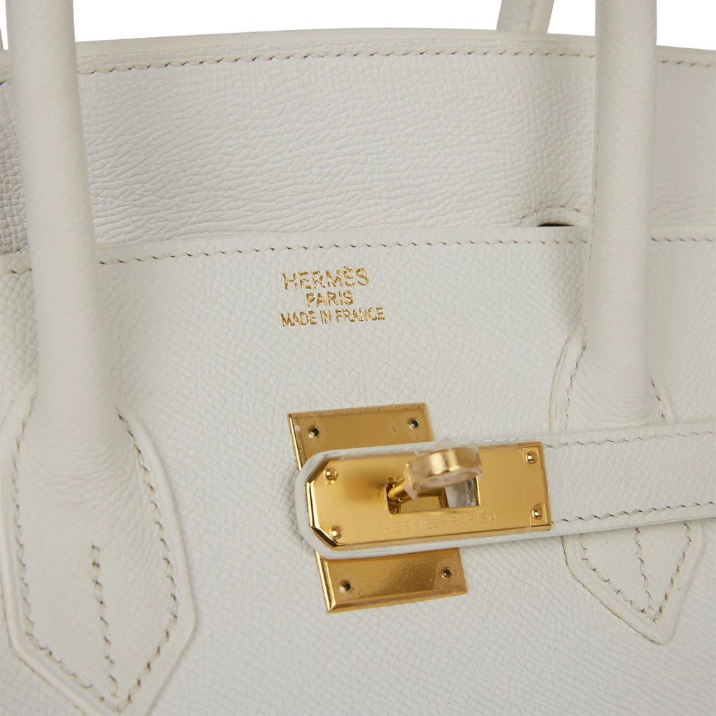 Hermès Birkin 35 White Epsom Gold Hardware