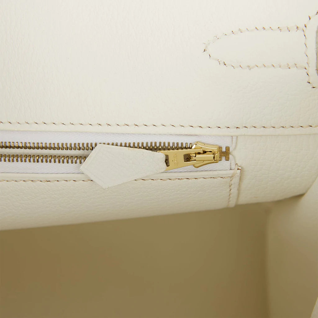 Hermès Birkin 35 White Epsom Gold Hardware