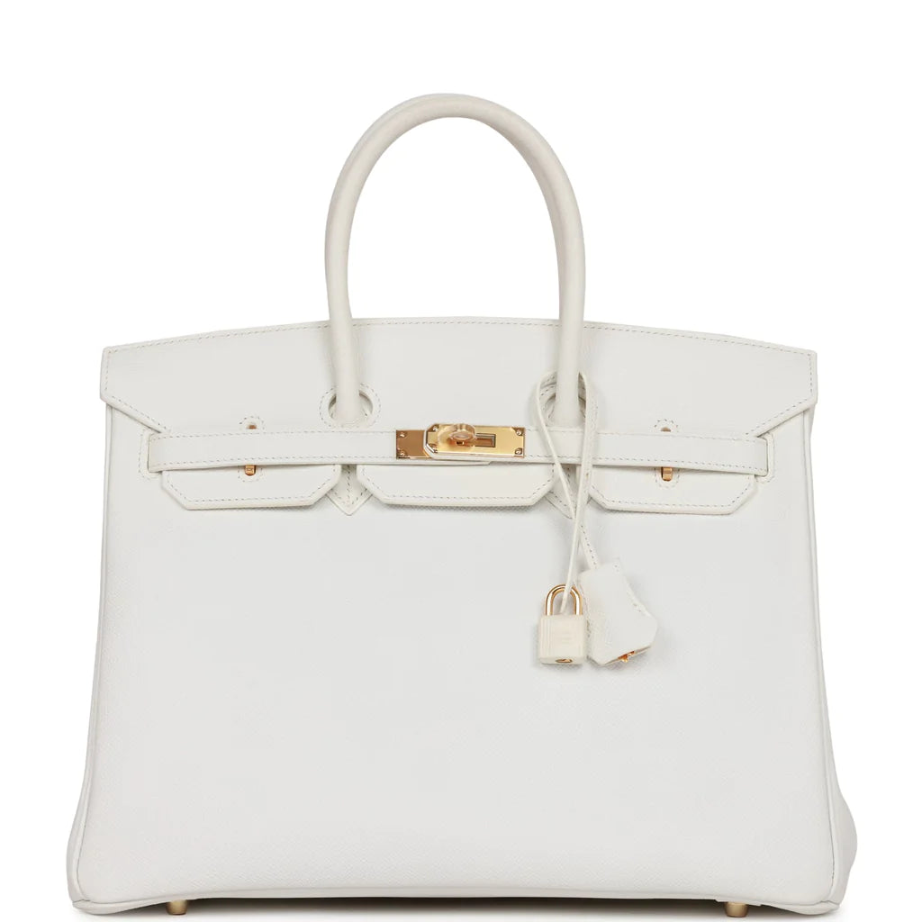 Hermès Birkin 35 White Epsom Gold Hardware