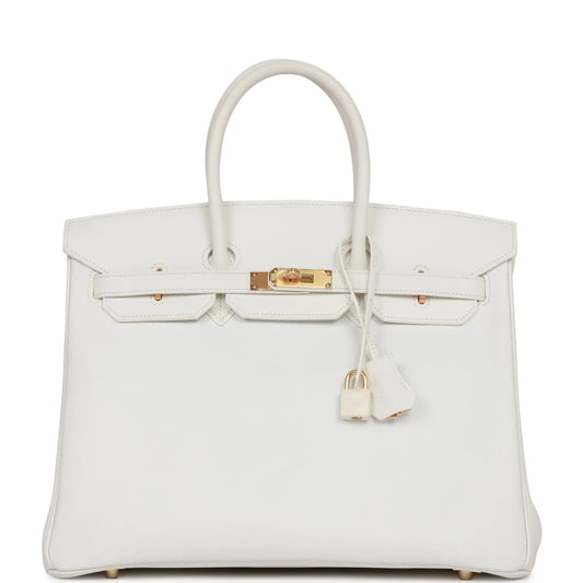 Hermès Birkin 35 White Epsom Gold Hardware