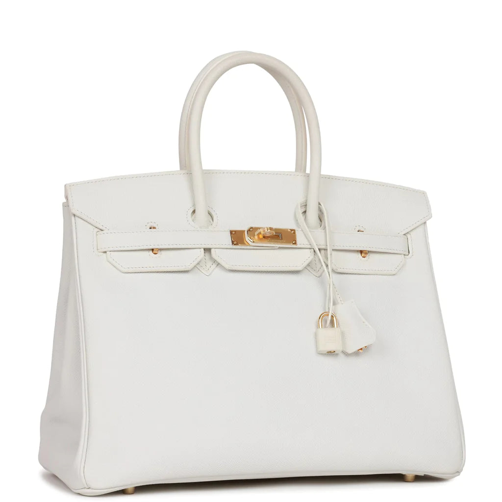 Hermès Birkin 35 White Epsom Gold Hardware