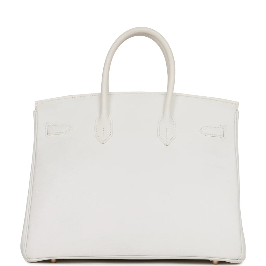 Hermès Birkin 35 White Epsom Gold Hardware