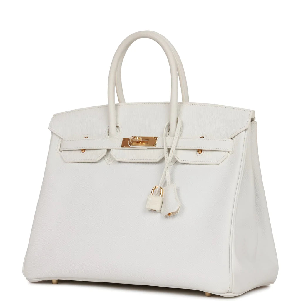 Hermès Birkin 35 White Epsom Gold Hardware