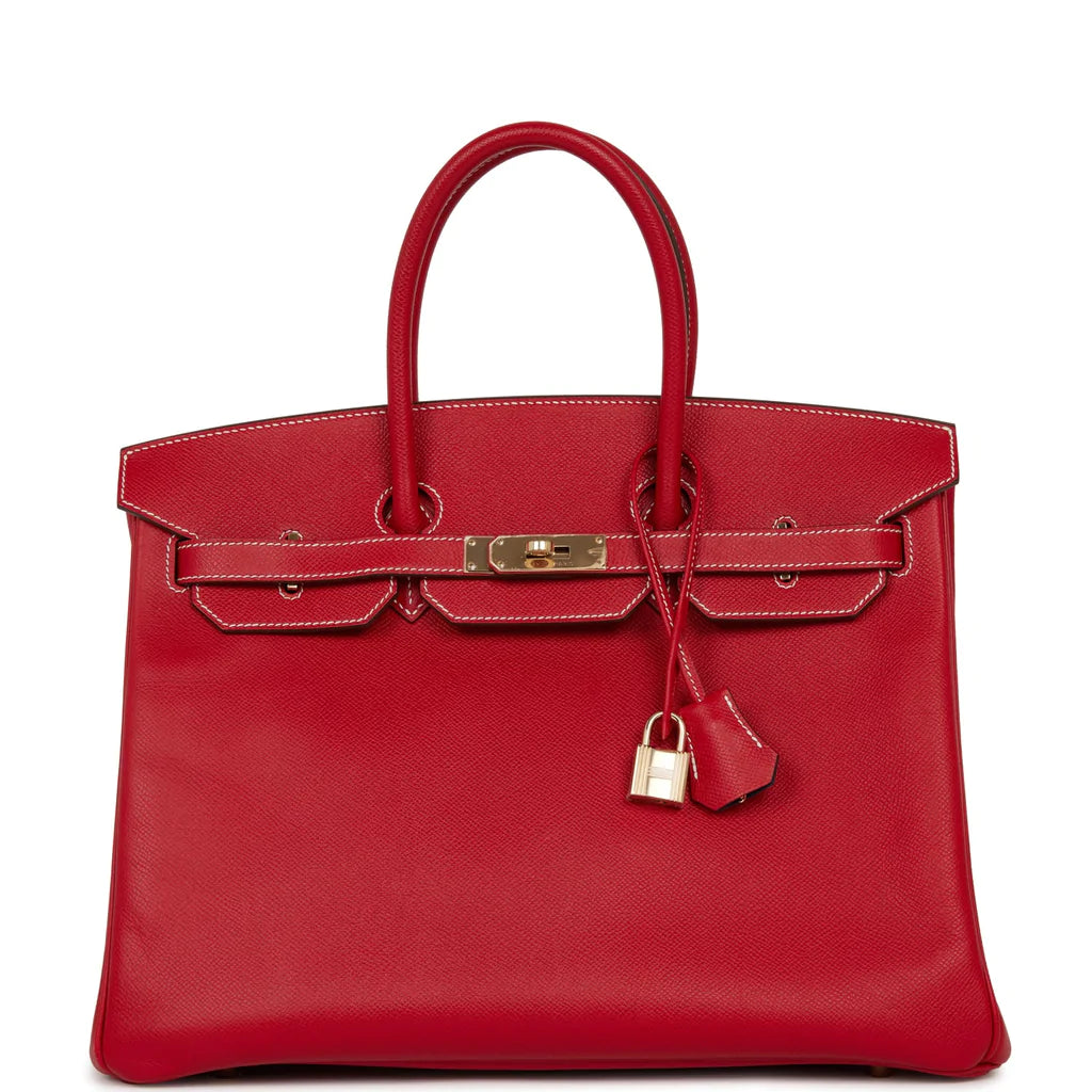 Hermès Birkin 35 Rouge Casaque Candy Epsom Permabrass Hardware