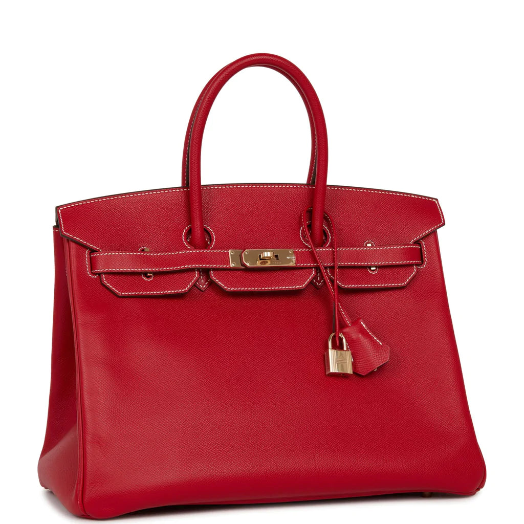 Hermès Birkin 35 Rouge Casaque Candy Epsom Permabrass Hardware