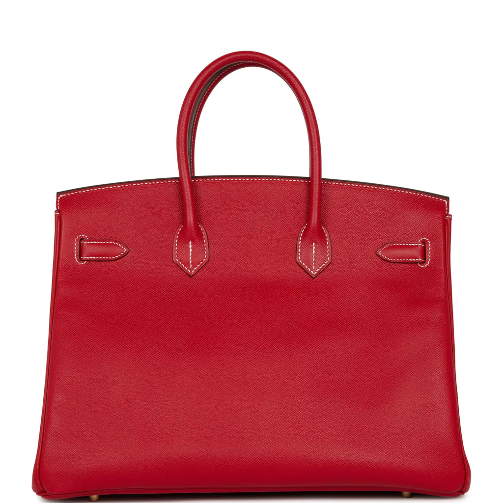 Hermès Birkin 35 Rouge Casaque Candy Epsom Permabrass Hardware