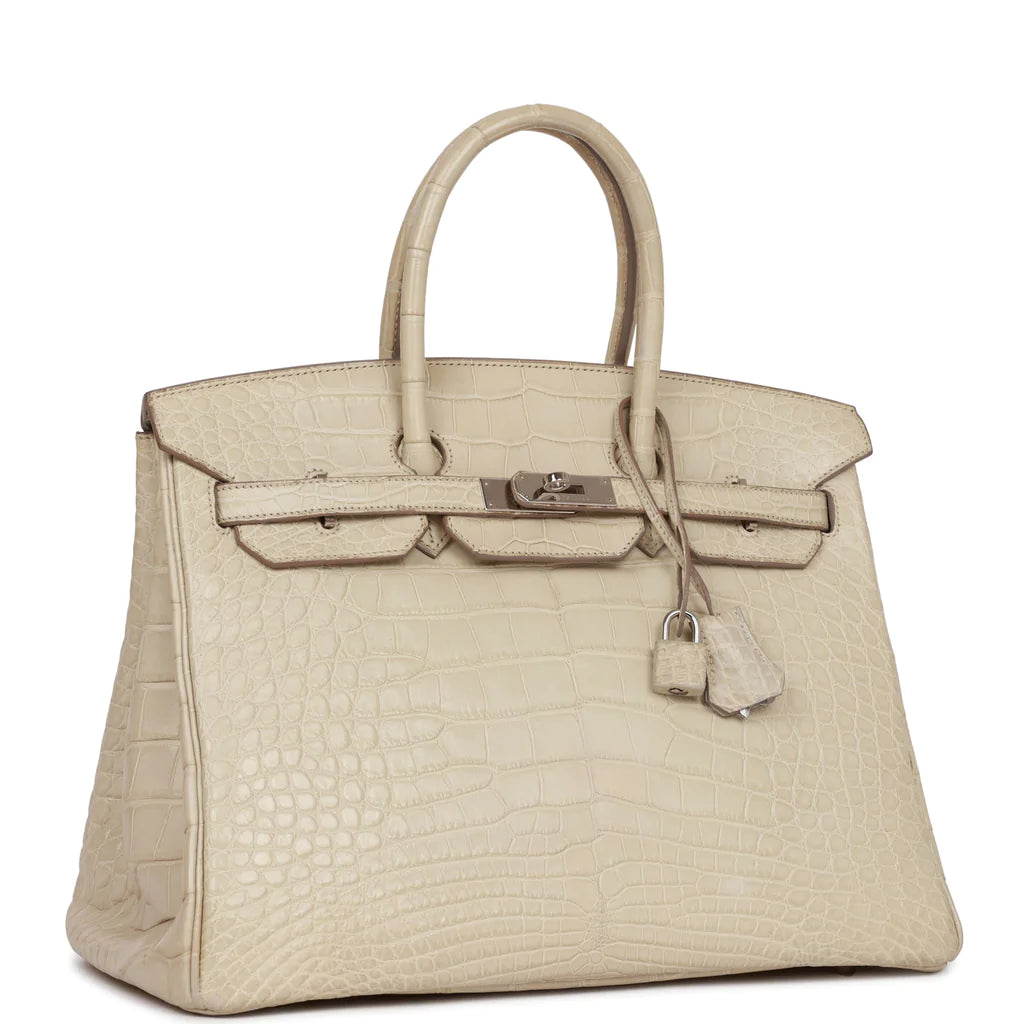 Hermès Birkin 35 Beton Matte Alligator Palladium Hardware