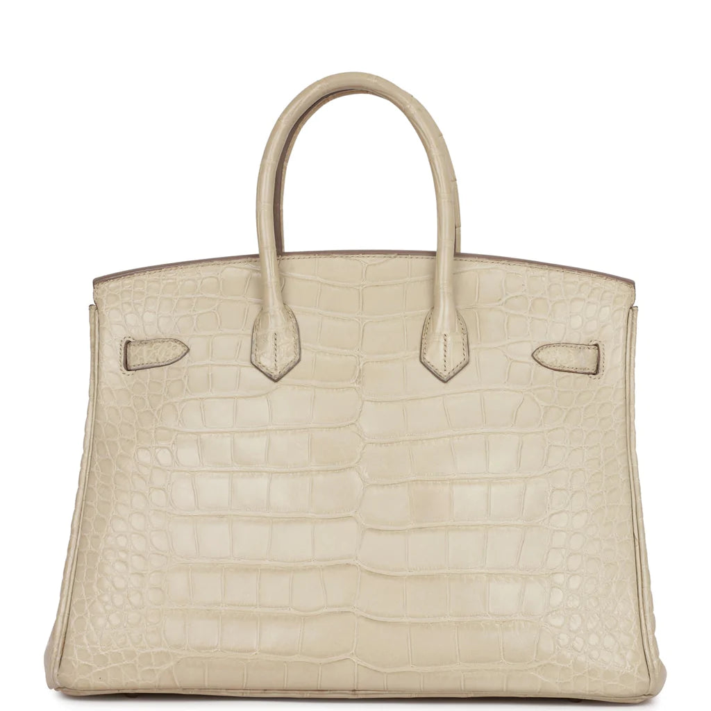 Hermès Birkin 35 Beton Matte Alligator Palladium Hardware